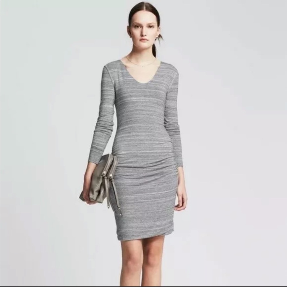 Banana Republic Gray Cotton Jersey Dress